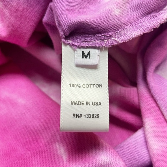 Lovers + Friends Dress Womens M Pink Brooklyn Tie Dye Midi Side Slit Stretch - Picture 7 of 9